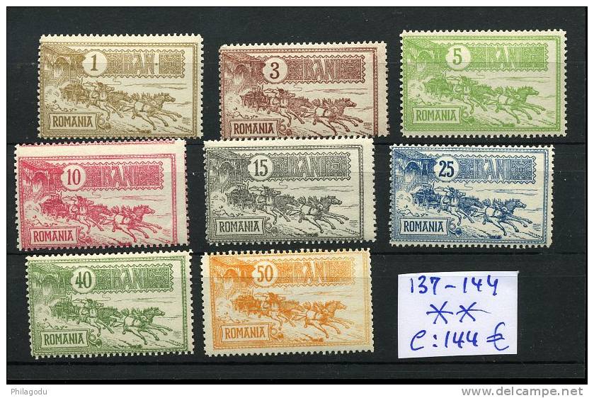 Romania 137/144 ++   Cote 144 E  ++ - Unused Stamps