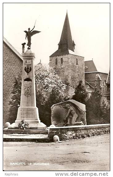 NANDRIN : Le Monument - RARE CPSM - Cartes-Vues A. SMETZ Bouge (Namur) - Cachet De La Poste 1984 - Nandrin
