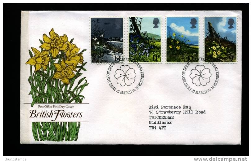 GREAT BRITAIN - 1979  SPRING WILD FLOWERS  FDC - 1971-1980 Em. Décimales