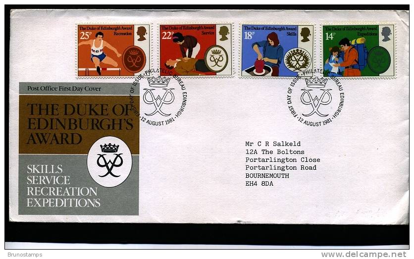 GREAT BRITAIN - 1981  DUKE OF EDINBURGH  FDC - 1971-1980 Decimal Issues