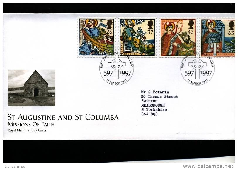 GREAT BRITAIN - 1997  RELIGIOUS ANNIVERSARIES   FDC - 1991-00 Ediciones Decimales