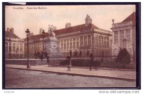 BRUXELLES - VF PLACE Des MARTYRS - UNUSED CPA C/1901's - Editeurs Grands Magasins De La Bourse - Prachtstraßen, Boulevards