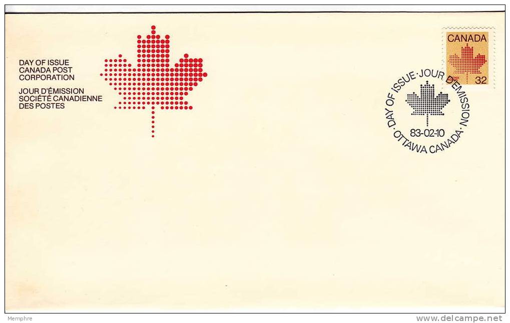 1982  Stylised Maple Leaf 32¢  Sc 923 - 1981-1990