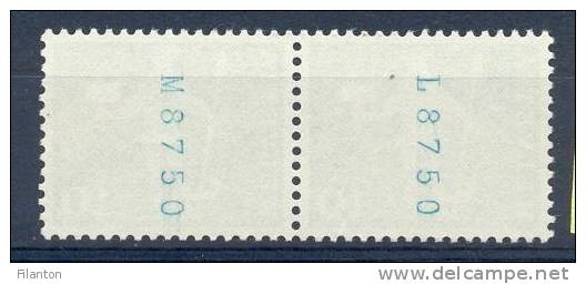HELVETIA - Mi Nr 697x R (Paare)  - Rollenmarke Mit Nummer Und Buchstabe - MNH** - Cote 4,00 € - Coil Stamps