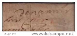 BELGIQUE : 1703:Précurseur:NAMUR Vers LIEGE.Inscription" De Namur à La Plume."Manuscrite. - 1621-1713 (Paesi Bassi Spagnoli)