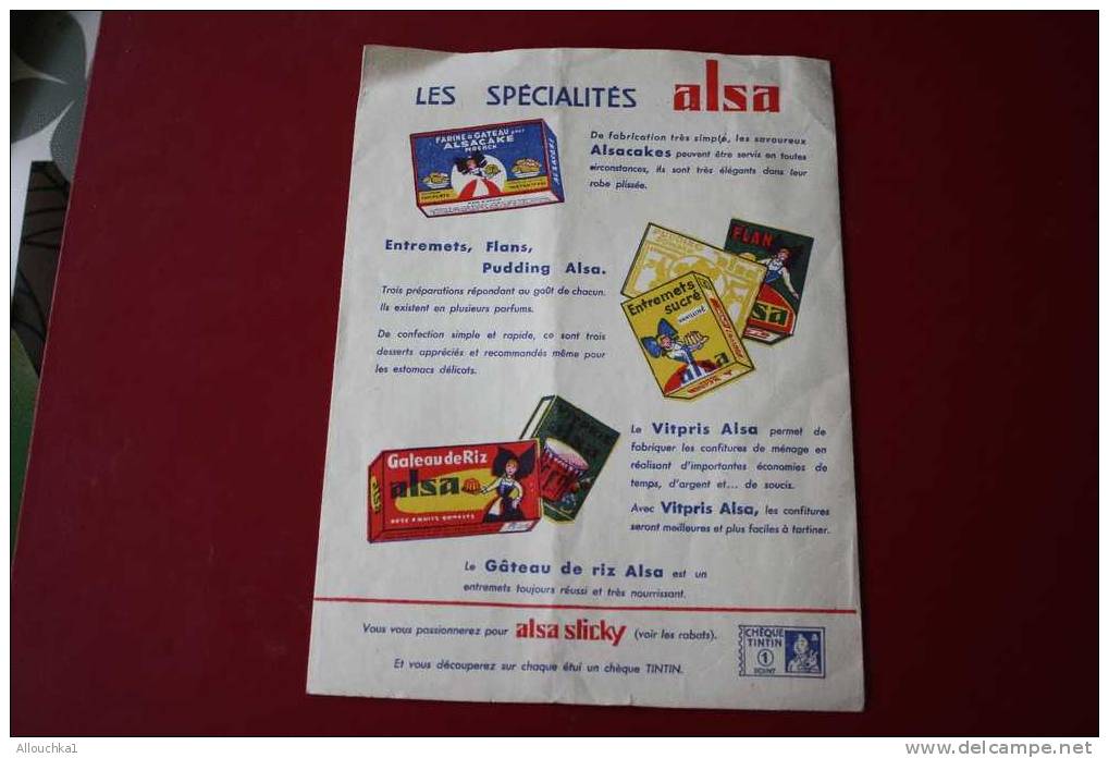 PROTEGE CAHIER PUBLICITAIRE  ALSA LES SACHETS ROSES  LEVURE ALSACIENNE CHIMIQUE  EN  L 'ETAT - Protège-cahiers