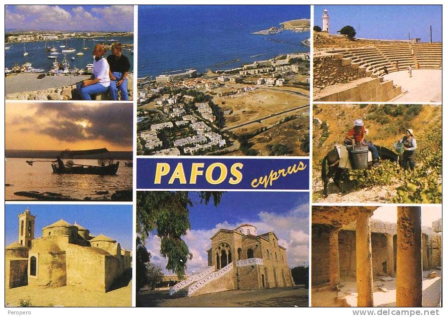 AK ZYPERN CYPRUS PAFOS  BIG FORMAT OLD POSTCARD 1974 - Zypern