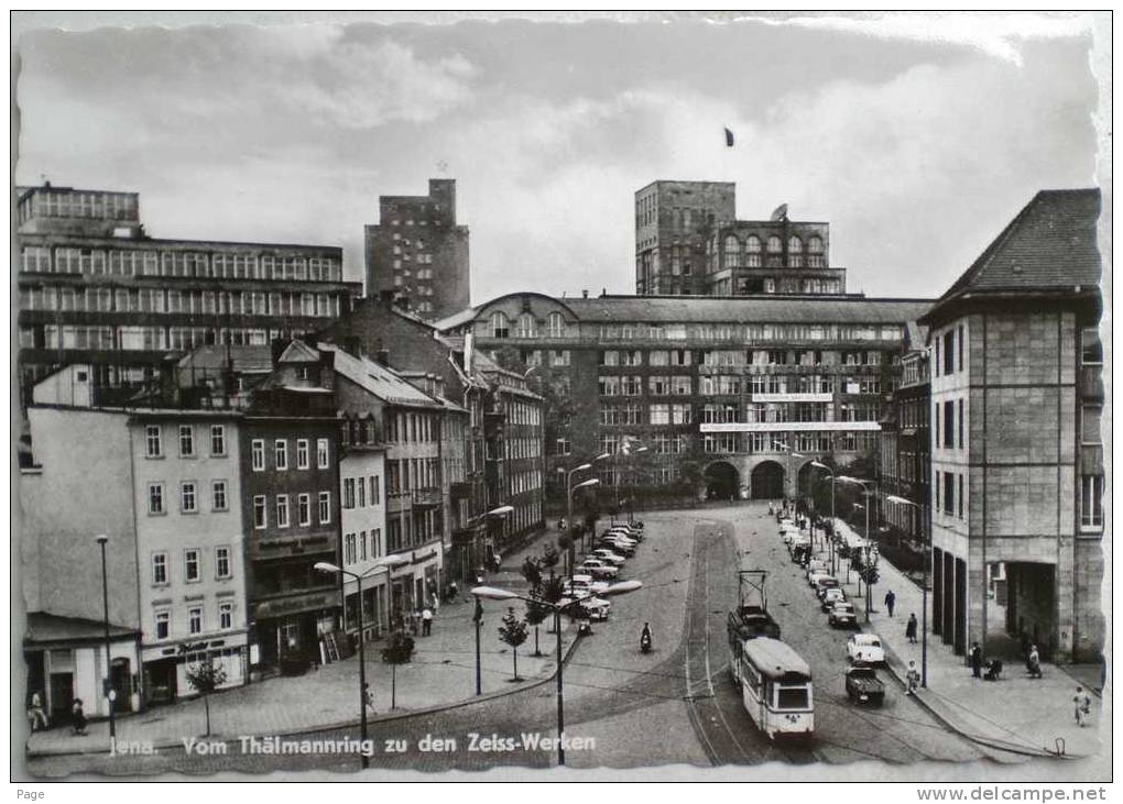 Jena,Vom Thälmannring Zu Den Zeiss-Werken,1960,Straßenbahn, - Jena