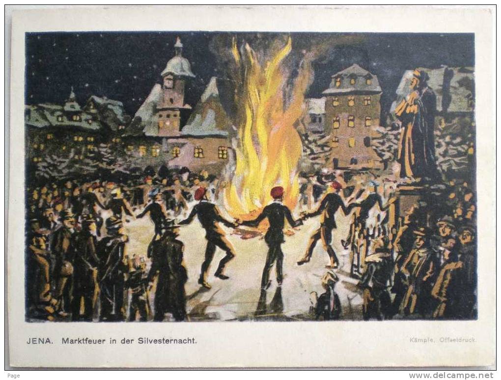 Jena,Marktfeuer In Der Sylvesternacht,Künstlerkarte,Feste,Brauchtum, 1940 - Jena