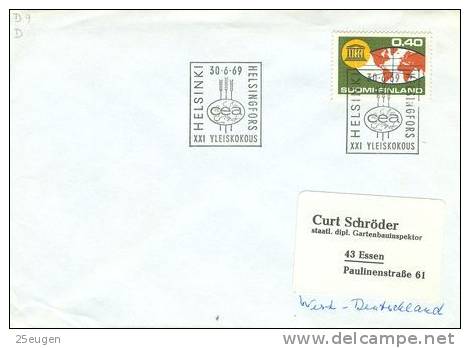 FINLAND 1969 EUROPALIA POSTMARK - Cartas & Documentos