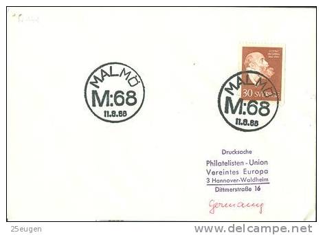 SWEDEN 1968 EUROPALIA  POSTMARK - Lettres & Documents