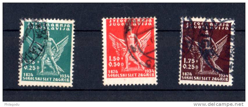 Yougoslavie 1934, 60° Des Sokols De Zagreb, N° 258 / 60, Cote 25 €, - Usati