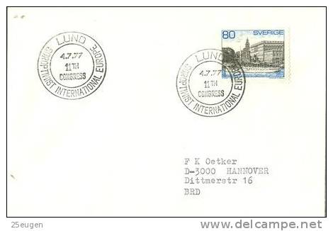 SWEDEN 1977 EUROPALIA  POSTMARK - Storia Postale