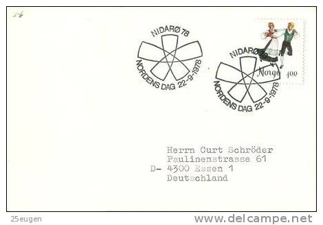 NORWAY 1978 EUROPALIA  POSTMARK - Covers & Documents