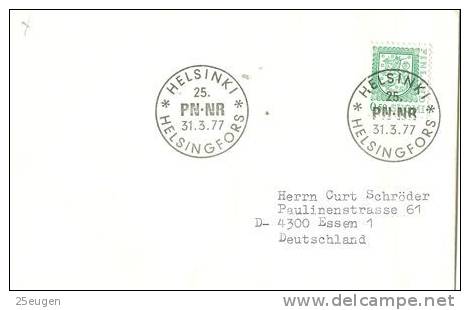 FINLAND 1977 EUROPALIA  POSTMARK - Storia Postale