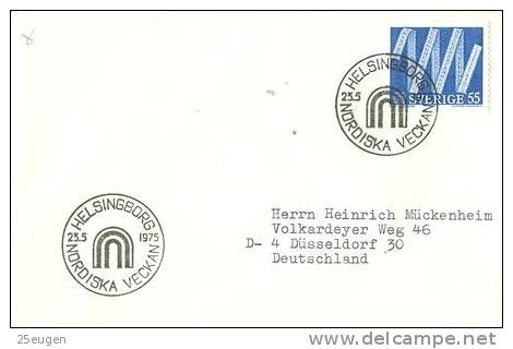 SWEDEN 1975 EUROPALIA  POSTMARK - Brieven En Documenten