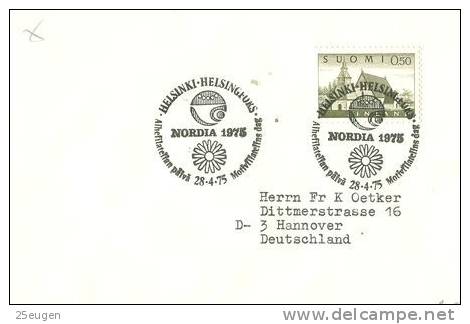 FINLAND 1975 EUROPALIA  POSTMARK - Cartas & Documentos