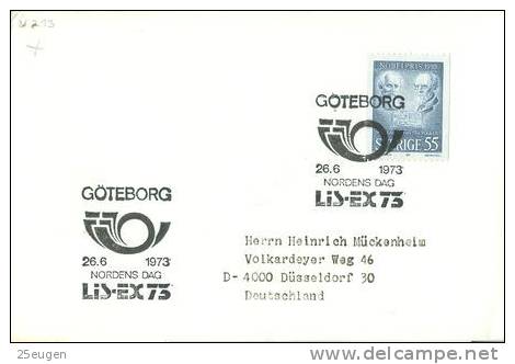 SWEDEN 1973 EUROPALIA  POSTMARK - Covers & Documents