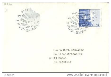 SWEDEN 1973 EUROPALIA  POSTMARK - Storia Postale