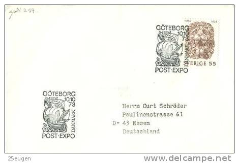 SWEDEN 1973 EUROPALIA  POSTMARK - Covers & Documents