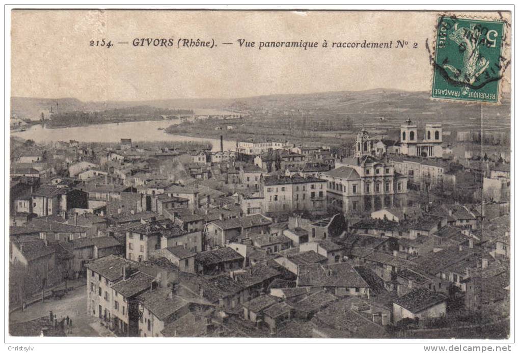 69  CPA GIVORS N°2154 Vue Panoramique à Raccordement N°2 - Givors