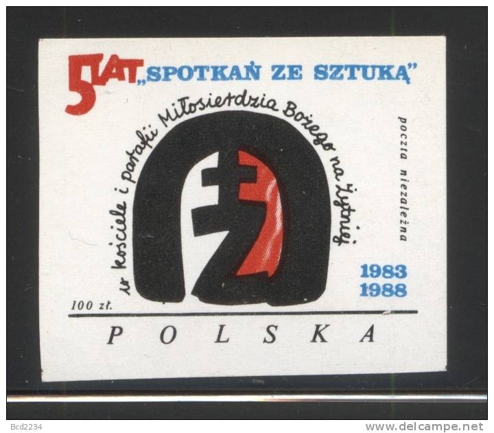 POLAND SOLIDARITY (POCZTA SOLIDARNOSC) 1988 5 YRS OF UNDERGROUND ART (SOLID0465/0552) - Solidarnosc Labels