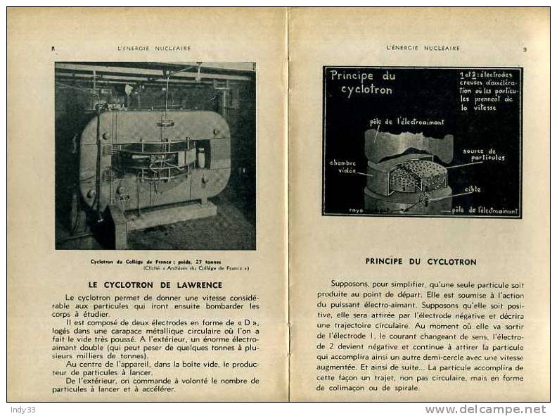 - L´ENERGIE NUCLEAIRE II . L´ENERGIE . BIBLIOTHEQUE DE TRAVAIL   N°209  NOV. 1952 - Ciencia