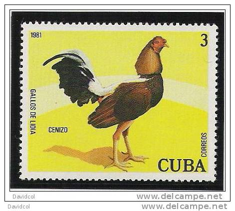 Q790.-.C U B A.-1981.-EDIFIL #: 2729//33 .- MINT- GALLOS DE LIDIA. -  / ROOSTERS / GALLOS. - Gallinacées & Faisans