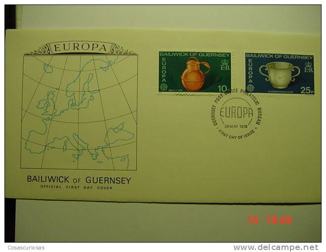 311  BAILIWICK OF GUERNSEY   EUROPA  FDC  YEAR 1976 OTHERS SIMILAR ITEMS IN MY STORE - 1976