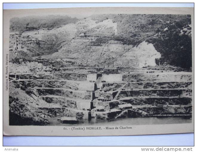 Mines De Charbon, Coal Mines , Tonkin, Indochine, Hongay Mine A Ciel Ouvert Hatou V. Fauvel - Mines