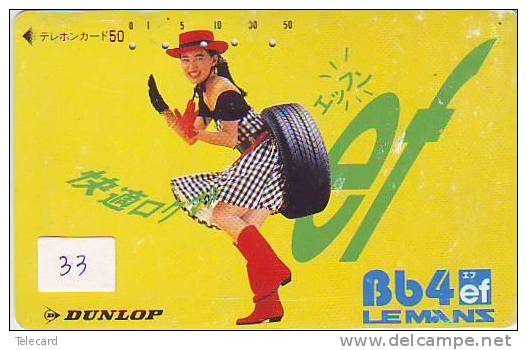 DUNLOP Sur Telecarte (33) - Publicidad