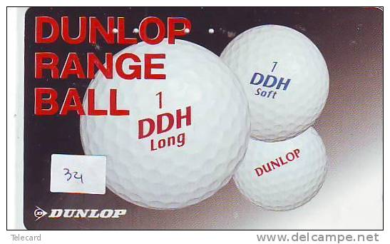 DUNLOP Sur Telecarte (34) Dunlop Range Ball - GOLF - Publicidad