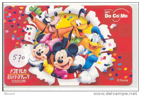 Télécarte DISNEY Japon (570) MICKEY MOUSE  *  Phonecard Japan * Telefonkarte Japan - Disney