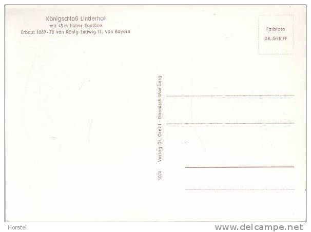 D-82488 Ettal - Königsschloss Linderhof  Mit Fontäne - Oberammergau