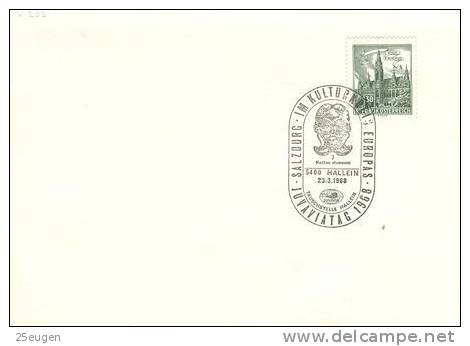 AUSTRIA  1968  EUROPALIA   POSTMARK - Lettres & Documents