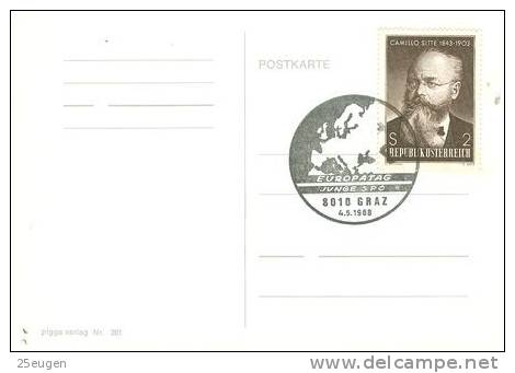 AUSTRIA  1968  EUROPALIA   POSTMARK - Brieven En Documenten