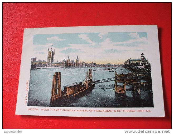 CPA -ANGLETERRE -LONDON -RIVER THAMES SHOWING HOUSES OF PARLIAMENT & ST.THOMAS HOSPITAL - - River Thames