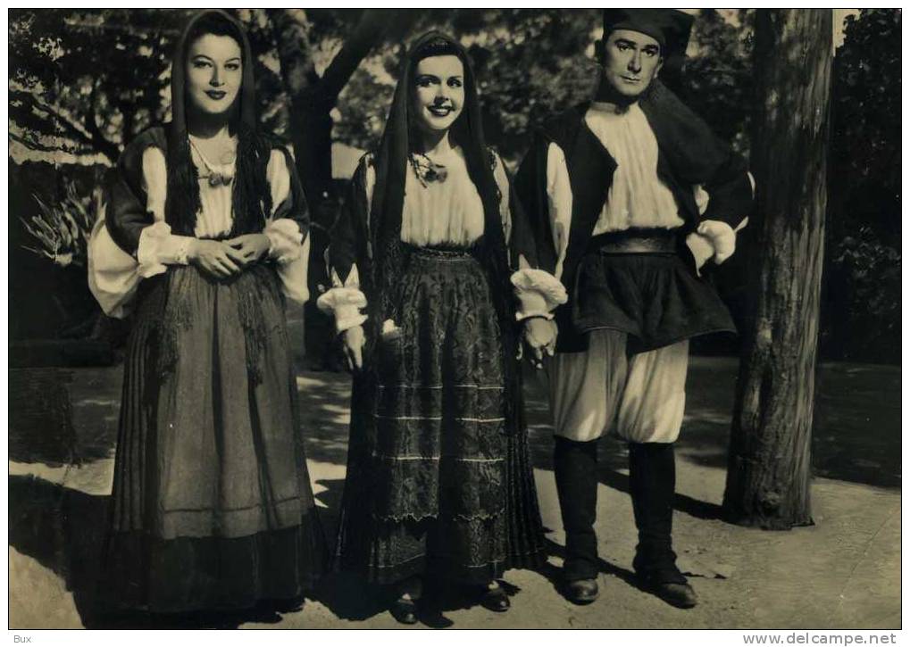 COSTUMI SARDI  SARDEGNA SPEDITA DA SASSARI  VIAGGIATA COME DA FOTO PIEGA ANGOLO - Costumi