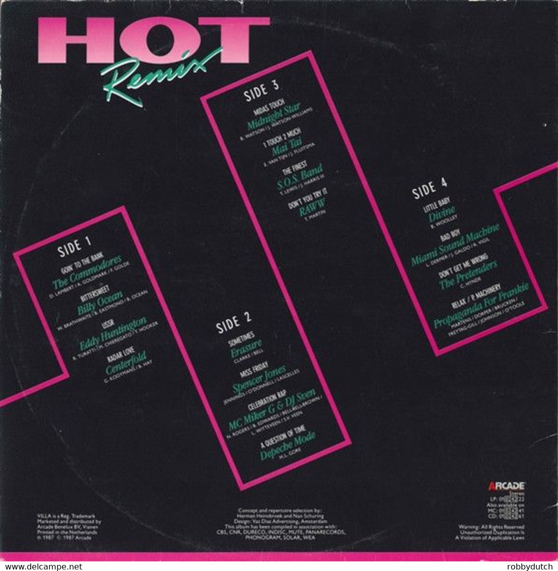 * 2LP *  HOT REMIX (16 Extended Dance Mix Versions) - Dance, Techno En House