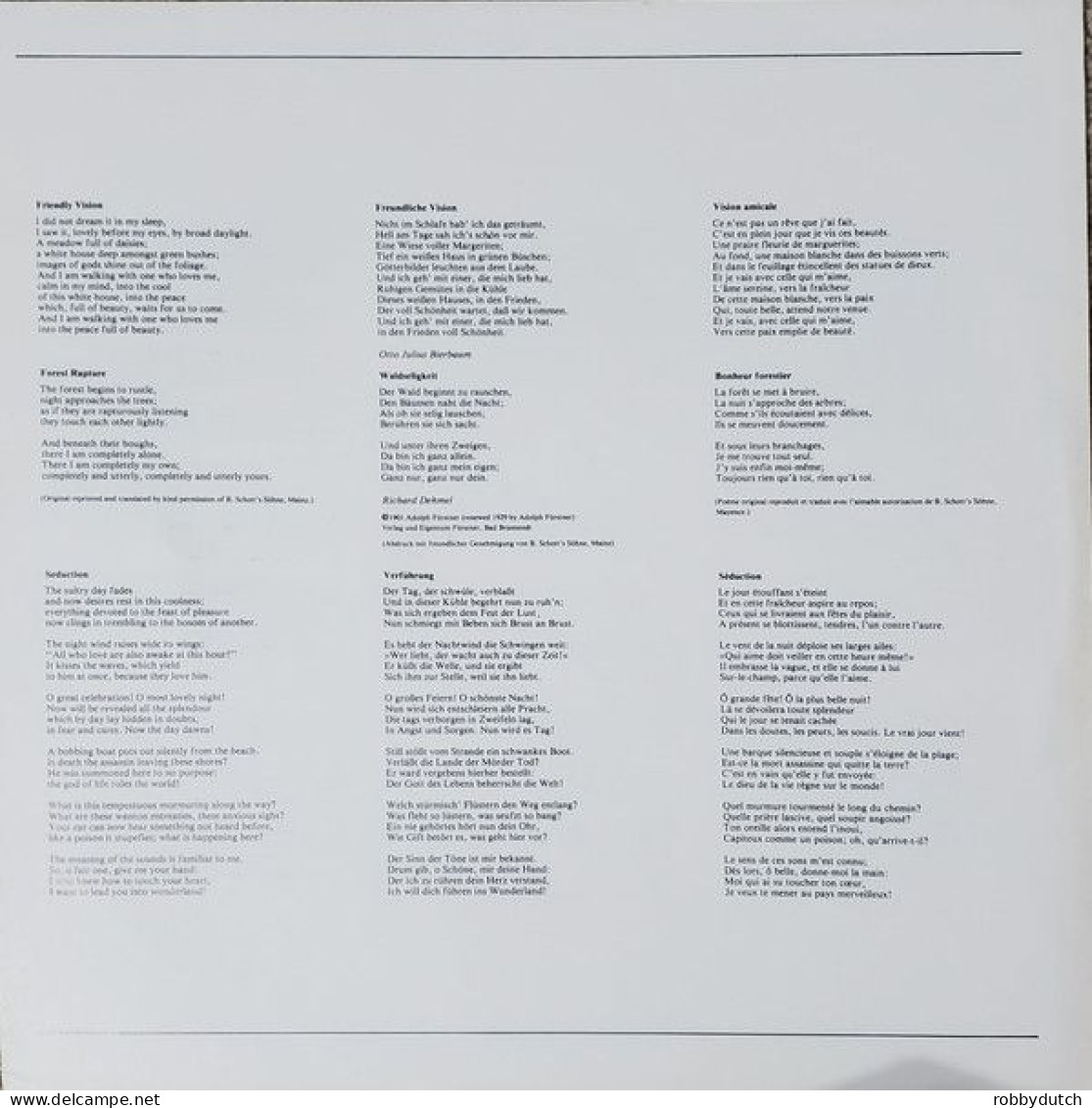 * LP *  RICHARD STRAUSS - ORCHESTRAL SONGS - SIEGFRIED JERUSALEM (1983 Digital Rec. Ex-!!!) - Klassiekers