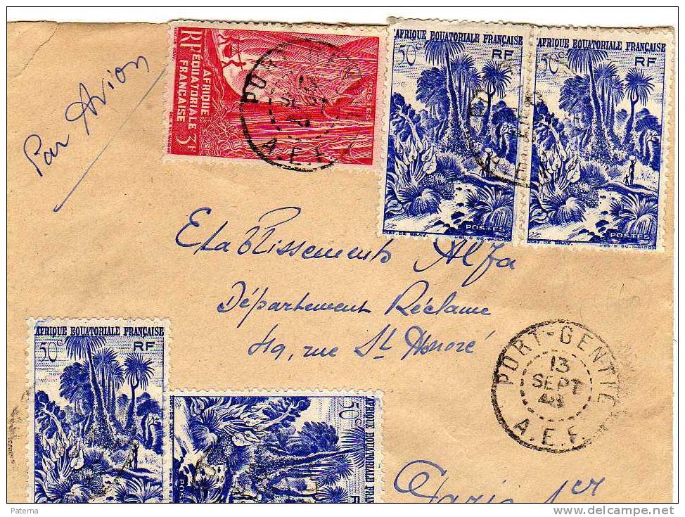 3248 Carta, Aérea PORT GENTIL ( A.E.F.) 1948 , Cover, Lettre - Briefe U. Dokumente