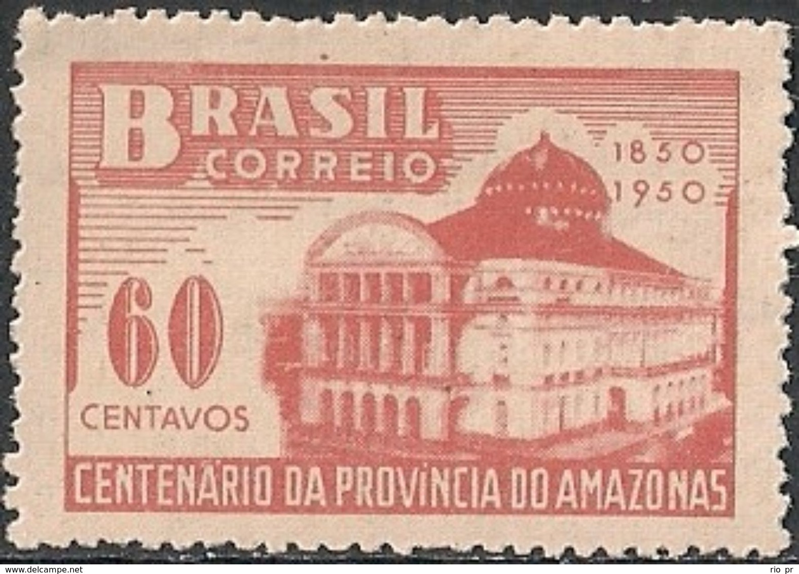 BRAZIL - CENTENARY OF AMAZONAS PROVINCE 1950 - MNH - Nuovi