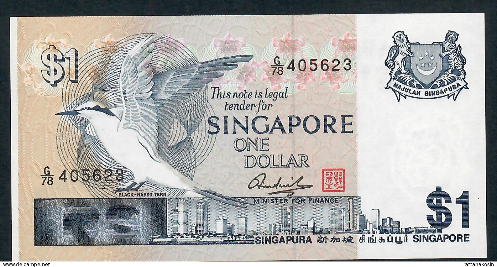 SINGAPORE   P9b   1  DOLLAR  (1976) #G/78  UNC. - Singapore