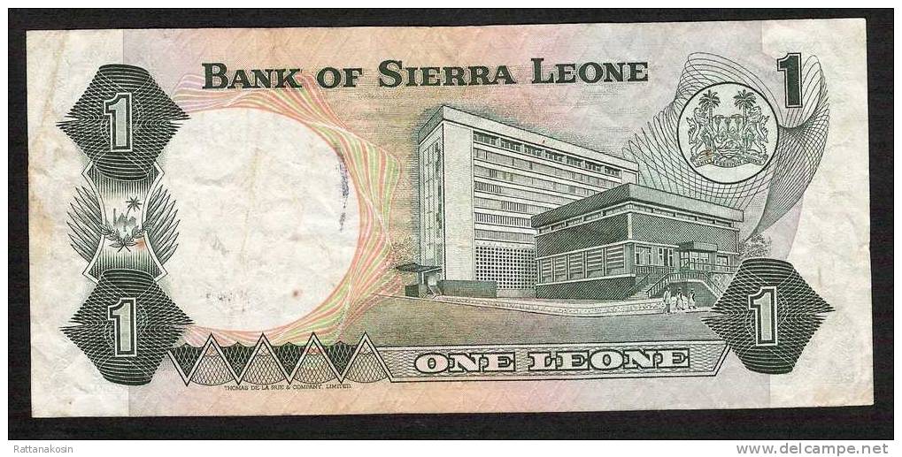 SIERRA LEONE  P5a  1  LEONE 1974 #A/7   FINE NO P.h. ! - Sierra Leona