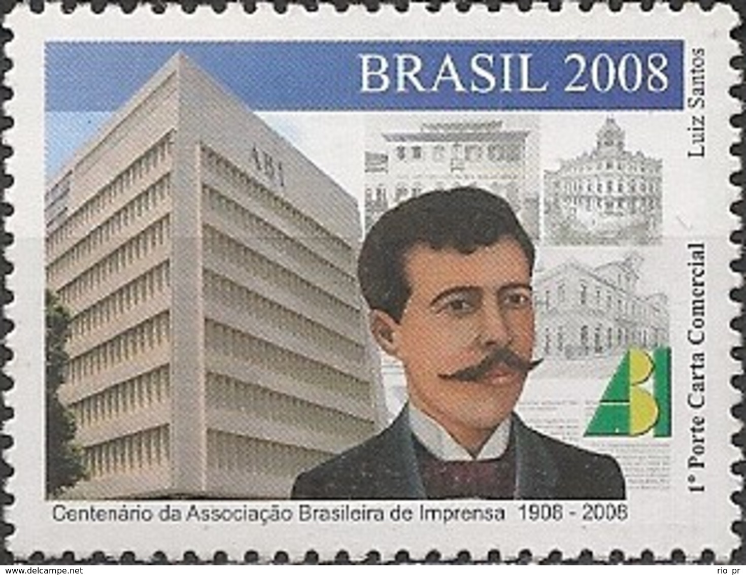 BRAZIL - CENTENARY OF PRESS ASSOCIATION 2008 - MNH - Neufs