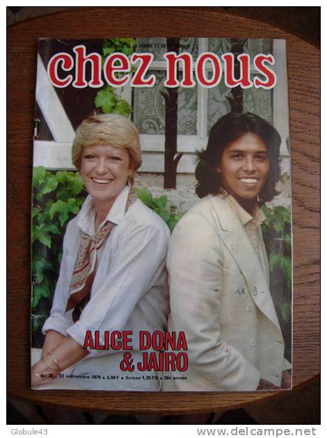 CHEZ NOUS N°38 SEPTEMBRE 1979  ALICE DONA ET JAIRO - Fashion