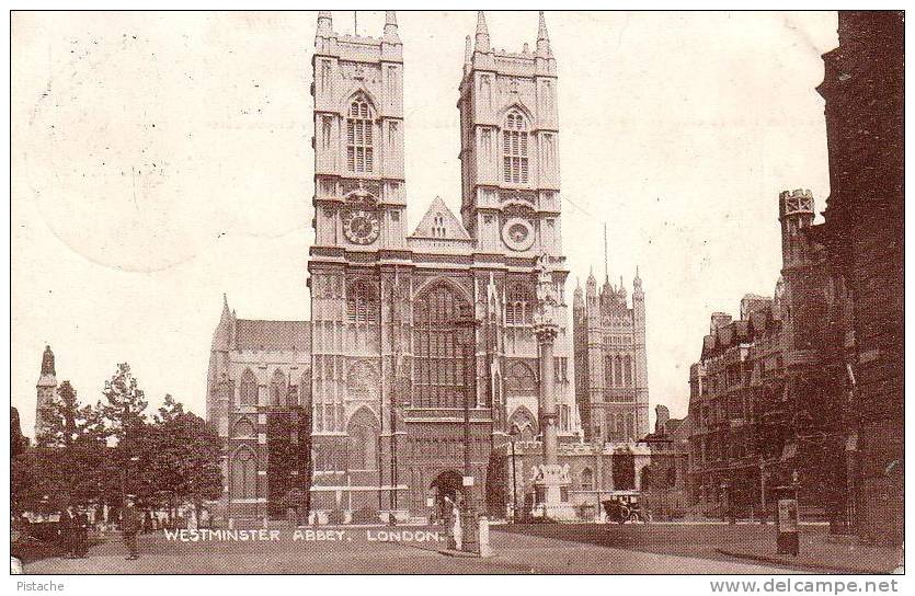 Londres London - Westminster Abbey - 1924 - Église Church - Animée - Circulée Used - Westminster Abbey