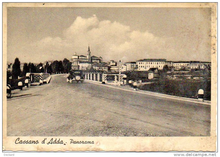 Cassano D'Adda - Panorama Dal Ponte Con Auto - Milano