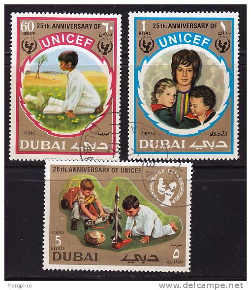 Dubai:  1971 Année De L'enfance  UNICEF  Mi Nr 401-3 - Dubai