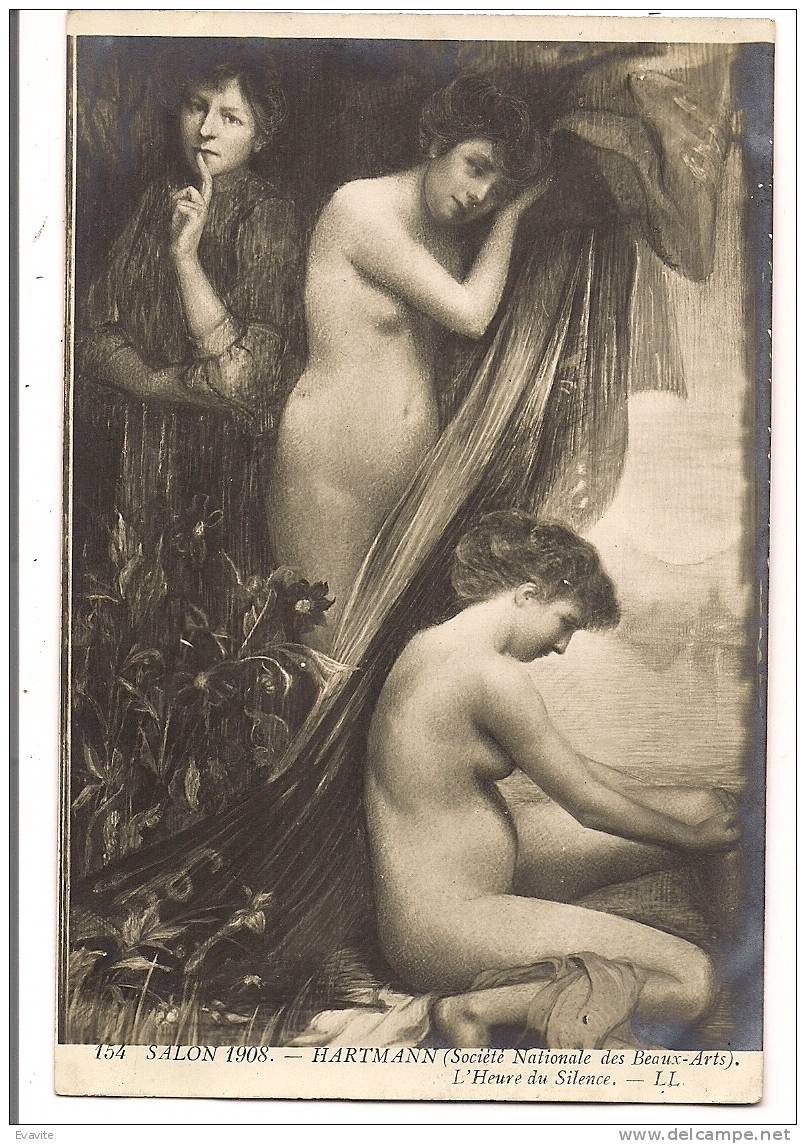 CPA  - Salon 1908  -   HARTMANN  (Société Nationale Des Beaux-Arts) L'Heure Du Silence - - Paintings